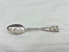 Antique Navajo Fred Harvey Era Thunderbird and Whirling Log Silver Spoon - Additional view 4