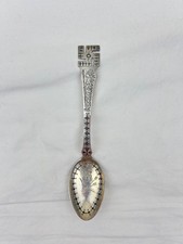 Antique Navajo Fred Harvey Era Whirling Log Indian Bow & Arrow Silver Spoon