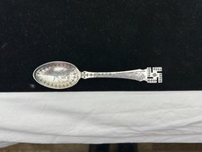 Antique Navajo Fred Harvey Era Whirling Log Indian Bow & Arrow Silver Spoon - Additional view 1