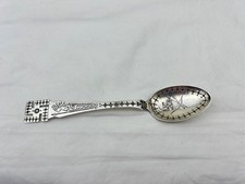 Antique Navajo Fred Harvey Era Whirling Log Indian Bow & Arrow Silver Spoon - Additional view 3