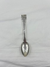 Antique Navajo Fred Harvey Era Whirling Log Indian Bow & Arrow Silver Spoon