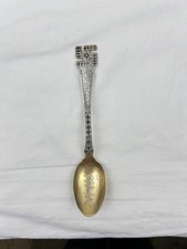 Antique Navajo Fred Harvey Era Whirling Log Standing Indian Silver Spoon