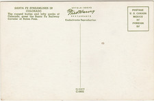 Fred Harvey-Santa Fe Streamliner-Raton Pass-Colorado-Co - Additional view 1