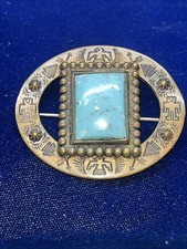 Vintage Native American Indian Brooch Pin Fred Harvey Era 1930s - Additional view 6