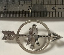 VTG Navajo Fred Harvey Era Arrow Thunderbird Brooch Pin 8.5g - Additional view 1
