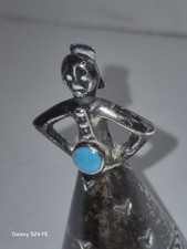 Fred Harvey 1920s Souvenir Tourist Trading Post Silver Turquoise Navajo Bell - Additional view 5