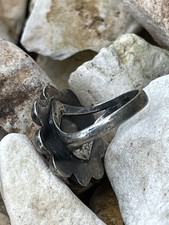 Navajo Dome Bump Ring Fred Harvey Era Vintage Navajo Dome Sterling Ring Size 6 - Additional view 4