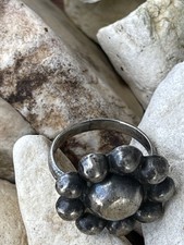 Navajo Dome Bump Ring Fred Harvey Era Vintage Navajo Dome Sterling Ring Size 6 - Additional view 5