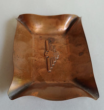 Old Thunderbird Copper Ashtray Fred Harvey Era VTG Trading Post Souvenir - Additional view 1