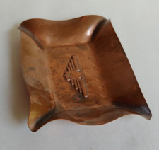 Old Thunderbird Copper Ashtray Fred Harvey Era VTG Trading Post Souvenir - Additional view 3