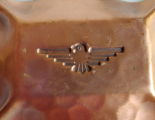 Old Thunderbird Copper Ashtray Fred Harvey Era VTG Trading Post Souvenir - Additional view 10