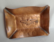 Old Thunderbird Copper Ashtray Fred Harvey Era VTG Trading Post Souvenir