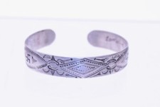 Antique Navajo Fred Harvey Sterling Silver Bracelet with slight repousse work