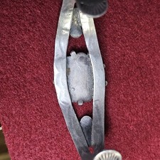 Vtg Fred Harvey Era Navajo Thunderbird Turquoise Stamped Sterling Silver Cuff - Additional view 17