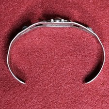 Vtg Fred Harvey Era Navajo Thunderbird Turquoise Stamped Sterling Silver Cuff - Additional view 21