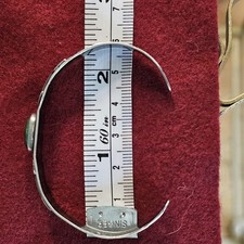 Fred Harvey Era Navajo Sterling Silver Cuff Bracelet Green Turquoise Arrows Sign - Additional view 12