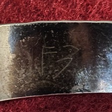 Fred Harvey Era Navajo Sterling Silver Cuff Bracelet Green Turquoise Arrows Sign - Additional view 9