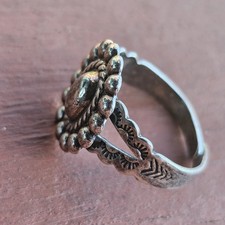 Vintage Fred Harvey Era Sterling Silver Adjustable Concho Style Ring Sz 8 3.5g - Additional view 5