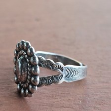 Vintage Fred Harvey Era Sterling Silver Adjustable Concho Style Ring Sz 8 3.5g - Additional view 6