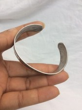 vtg.Native American Navajo Fred Harvey Era silver Stamp whirling  Cuff Bracelet - Additional view 9