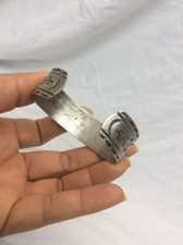 vtg.Native American Navajo Fred Harvey Era silver Stamp whirling  Cuff Bracelet - Additional view 10