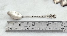 Native Fred Harvey Era Sterling Silver Navajo Stamped Baby Souvenir Spoons - Additional view 3