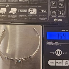 Vintage Fred Harvey Era Sterling Silver Turquoise Cuff Bracelet Arrow Motif - Additional view 11