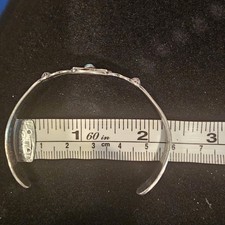 Vintage Fred Harvey Era Sterling Silver Turquoise Cuff Bracelet Arrow Motif - Additional view 13