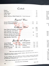 1968 Santa Fe Railway Fred Harvey Beverage List Menu Vintage Train Ephemera READ - Additional view 2
