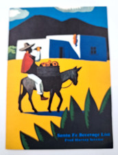 1968 Santa Fe Railway Fred Harvey Beverage List Menu Vintage Train Ephemera READ