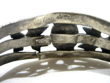 FRED HARVEY ERA NAVAJO STERLING SILVER ARROWS TURQUOISE CUFF BRACELET FOR REPAIR - Additional view 4