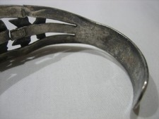 FRED HARVEY ERA NAVAJO STERLING SILVER ARROWS TURQUOISE CUFF BRACELET FOR REPAIR - Additional view 9