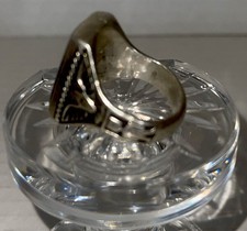FRED HARVEY STERLING MULTICOLOR ONYX THUNDERBIRDS AND KACHINAS SZ 11.5 RING - Additional view 4