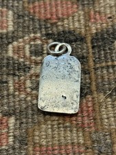 Fred Harvey Era Navajo Sterling Silver and Turquoise Thunderbird Pendant Tag - Additional view 2