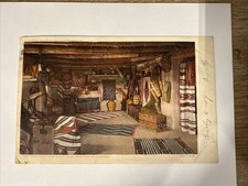 Antique Postcard Blanket Room Hopi House 1907 Posted Undivided Back Fred Harvey - Additional view 1