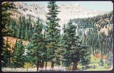 1909 SIERRA BLANCA MOUNTAIN COLORADO POSTED DIVIDED POSTCARD FRED HARVEY GERMANY - Additional view 1