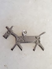 Fred Harvey Era Sterling 925  Native American Navajo Dog Charm - Additional view 1