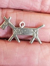 Fred Harvey Era Sterling 925 Native American Navajo Dog Charm