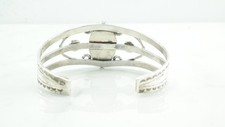 Native American Fred Harvey Blue Gem Turquoise Cuff  Sterling Silver Bracelet - Additional view 6