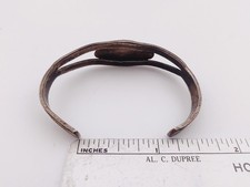 Early Navajo Fred Harvey Era Ingot Silver Cerrillos Turquoise Bracelet Sz 5¾ - Additional view 11