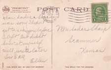 Fred Harvey Union Station Kansas City Missouri MO 1928 Scammon KS Postcard E51 - Additional view 1