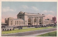 Fred Harvey Union Station Kansas City Missouri MO 1928 Scammon KS Postcard E51
