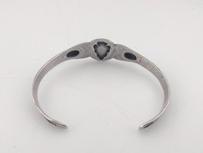 Small Vtg Navajo Fred Harvey Era Sterl Silver CERRILLOS Turquoise Bracelet Sz 5⅞ - Additional view 6