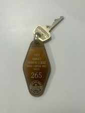 Vintage Fred Harvey Yavapai Lodge Hotel Grand Canyon Room Key Fob Motel Postage