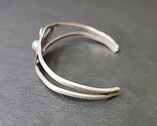 VTG Navajo Fred Harvey Era Sterling Silver & Turquoise Phoenix Cuff Bracelet 144 - Additional view 2