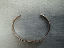 VTG NAVAJO STERLING F HARVEY TURQ STAMPED SWIM BIRD / LIGHTNING BRACELET - Additional view 17