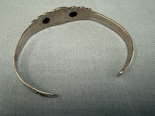 VTG NAVAJO STERLING F HARVEY TURQ STAMPED SWIM BIRD / LIGHTNING BRACELET - Additional view 19