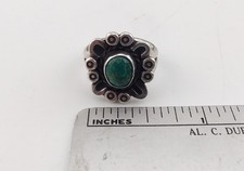 Petite Vtg Navajo Handmade Fred Harvey Era Sterling Silver Turquoise Ring Sz 6 - Additional view 8
