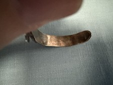 VTG F HARVEY ERA STERLING TURQUOISE FULL OPEN WING THUNDERBIRD  STAMPED BRACELET - Additional view 11