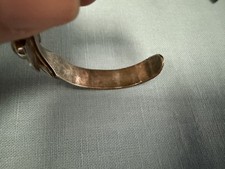 VTG F HARVEY ERA STERLING TURQUOISE FULL OPEN WING THUNDERBIRD  STAMPED BRACELET - Additional view 12